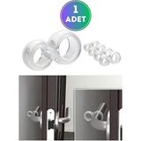 Wappa Şeffaf Silikon Kapı Kolu Stoperi 1 Adet Kapı Kolu Tamponu 44 mm x 20 mm x 3 mm İz Bırakmayan