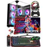 WarboX LUCİFER 24" Monitör i5 4570s 32gb Ram 256gb Ssd 250gb Hdd Rx580 DDR5 8GB Ekran Kartı Gaming Takım Bilgisayar