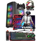 WarboX PUBG 8GB Ekran Kartı Rx580 DDR5 i5 3350p 16gb Ram 256gb Ssd 250gb Hdd 24" Monitör Gaming Takım Bilgisayar