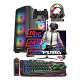 WARBOX PUBG 8GB Ekran Kartı Rx580 DDR5 i5 3350p 16gb Ram 256gb Ssd 250gb Hdd 24" Monitör Gaming Takım PC