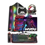 WARBOX WUDU 24" Monitör i3 9100 16gb Ram 256gb Ssd 250gb Hdd Rx580 8GB DDR5 E.Kartı Gaming Takım Bilgisayar