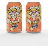 Warheads Sour Peach Soda - Ekşi Şeftali Aromalı Gazlı Içecek 330ML (2 Adet)
