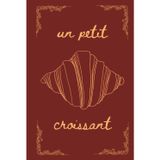 Warm Croissant: A Dot Grid Notebook | A Foodie's Journal for Daily Notes, Baking Ideas, and Sketching | Dot Grid Pages: Red | 140 Pages | Hardcover