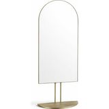 Warm Design Antik Altın Metal Çerçeveli Raflı Duvar Aynası Antik Altın - Çok Renkli