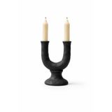Warm Design El Yapımı Siyah Mumluk Modern Salon Yemek Masası Konsol Dekoru Siyah 20 x 19