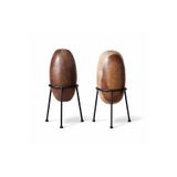 Warm Design Kahverengi-Siyah Doğal Granit Taş Masaüstü Dekoratif Objeler Salon Konsol Raf Ofis Dekoru Kahverengi-Siyah 19 x 50