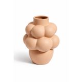 Warm Design Krem Kabarcık Formunda Vazo Modern Salon Konsol Sehpa Dekoru Krem