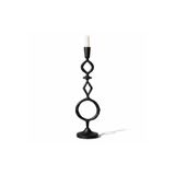 Warm Design Siyah Metal Dekoratif Mumluk Modern Salon Yemek Masası Konsol Dekoru Siyah 45 x 15