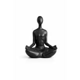 Warm Design Yoga Dekoratif Obje Siyah Biblo 15 cm Modern Rustik Salon Konsol Masa Üstü Ev Dekoru Siyah 15 x 14