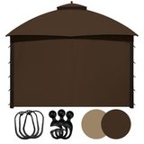 Warmally Gazebo Yan Duvar Değiştirme, 10x10 Dış Mekan Gazebos için Uygun, 7,3FT Yükseklik, Sadece 1 Panel Yan Duvar, Kahverengi