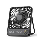 Warmco 10000 mAh taşınabilir vantilatör, 21 cm kişisel masa vantilatörü, pil, ultra sessiz ve süper düz, dijital göstergeli, 10 – 24 saat çalışma süresi, ofis, seyahat, yatak odası, kamp için ideal