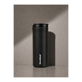WarmShield Mat Siyah Çift Katmanlı Paslanmaz Çelik Termos Bardak 400 ml Sıcak, Soğuk ve Kahve, Çay, Su Kullanıma Uygundur