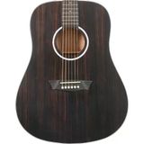 Washburn Dfed Deep Forest Ebony Akustik Gitar (Profesyonel - Dreadnought Kasa) | Egzotik Abanoz Üst Kapak, Okoume Arka ve Yanlar, Mat Bitiş, Derin ve Sıcak Ton | Ölçüler: 648 mm Skala Uzunluğu