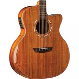 Washburn Wcg55ce Comfort Serisi Elektro Akustik Gitar (Profesyonel - Ergonomik Seri) | Masif Koa Görünümü, Beveled Armrest (Kol Desteği), Fishman Presys+ Preamp Ve Akort Cihazı | Uyum: Yüksek Konforlu