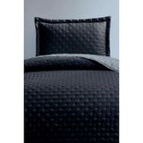 Washed Soft Cift Tarafli Tek Kisilik Yatak Ortusu Lacivert