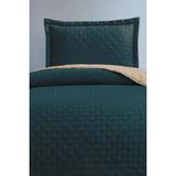 Washed Soft Cift Tarafli Tek Kisilik Yatak Ortusu Yesil