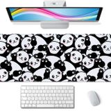 Wasica Sevimli Bebek Panda Büyük Oyun Mouse Pad, Oyun Mouse Pad Oyun 80 x 30 cm Mouse Mat Masa Pedi, Büyük Masa Matı, Kaymaz Tabanlı ve Dikişli Kenarlı Genişletilmiş Klavye Mousepad Masa Ev Ofis için