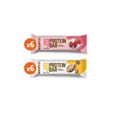 Waspco Protein Bar Karma Kutu 40g Çilekli Ve Kurabiye Aromalı 12 Adet (2 ÇEŞİT)