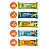 Waspco Yüksek Protein Bar 50g Karma Kutu 30 Adet (5 Çeşit)