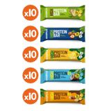 WaspCo Yüksek Protein Bar 50g Karma Kutu 50 Adet (5 Çeşit)