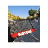 Wasted Motor Takmatik Pleksi Plakalık (Beyaz-Kırmızı)