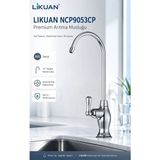 Watalina NCP9053CP Nsf Uyumlu Krom Ro Su Arıtma Musluğu 12” Kavisli Premium Musluk - Gümüş