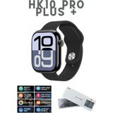 Watch 10 Series HK10 Pro+ Plus Amoled G-Sensör Akıllı Saat Çift Kordon Yapay Zeka Kulaklık Eşleme Çağrı Cevaplama - Siyah