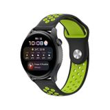 Watch 20mm Spor Delikli Kordon - Siyah-Yeşil