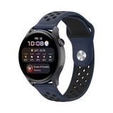 Watch 22mm Spor Delikli Kordon - Lacivert-Siyah