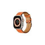 Watch 8 Amax Ultra Uyumlu 49Mm Akilli Saat Vidali Cift Kordon Kilitli Deri Kordon