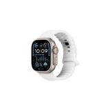Watch Baklalı Silikon 10 Kademe Ayarlı 38 40 41mm Uyumlu Saat Kordonu Beyaz Renkli