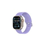 Watch Çizgili Silikon 42 44 45 49mm Uyumlu 7 Kademeli Sade Saat Kordonu Lila Renkli