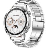 Watch Gt3/gt4/gt5/gt6 ve Pro Serileri Uyumlu 22MM Klasik Paslanmaz Çelik Metal Akıllı Saat Kordonu - 46MM Modeller Için Premium Bracelet Tarzı - Gümüş