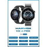 Watch Hx-4 Pro Harvox Akıllı Saat Apple iPhone ve Android Tüm Telefonlara Uyumlu - Siyah