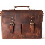 Watch Of Royal Briefcase Crazy Taba Laptop Ve Evrak Organizer Hakiki Deri Çanta
