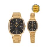 Watch Of Royal Çift Saati Classic Time Gold Black Kol Saati