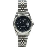 Watch Of Royal Coral Luxe Silver Black Kadın Çelik Kol Saati