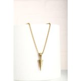 Watch Of Royal GEOMETRIC TRIANGLE GOLD TİTANYUM KOLYE