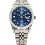 Watch Of Royal Pearl Luxe Silver lacivert Kadın Çelik Kol Saati