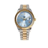 Watch of Royal Valentor Silver Gold Mavi Kol Saati
