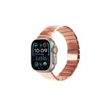 Watch Paslanmaz Mıknatıslı Baklalı Çelik Metal Saat Kordonu 38 40 41mm Uyumlu Rose Gold Rengi