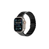 Watch Paslanmaz Mıknatıslı Baklalı Çelik Metal Saat Kordonu 38 40 41mm Uyumlu Siyah Renkli