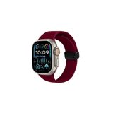 Watch Silikon Mıknatıslı Şık Sade Görünüm 38 40 41mm Uyumlu Saat Kordonu Bordo