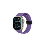 Watch Silikon Mıknatıslı Şık Sade Görünüm 38 40 41mm Uyumlu Saat Kordonu Mor