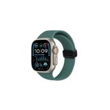 Watch Silikon Mıknatıslı Şık Sade Görünüm 38 40 41mm Uyumlu Saat Kordonu Yeşil
