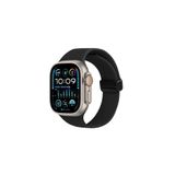 Watch Silikon Mıknatıslı Şık Sade Görünüm 42 44 45 49mm Uyumlu Saat Kordonu Siyah