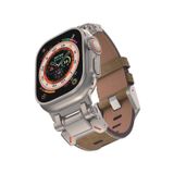Watch Ultra 49Mm Uyumlu Krd-114 Metal Baslikli Suni Deri Kordon