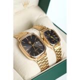 WATCHOFROYAL Çift Saati Classic Time Gold Black Kol Saati