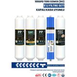 Water Global 5’li Kapalı Kasa Filtre Seti | 100 Gpd Membran | Coconut Post Karbon (Üreticiden)