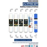 Water Global 6’lı Su Arıtma Filtresi Seti – Dirsek Hediye! - Kapalı Kasa Uyumlu - Ters Ozmos 100GPD
